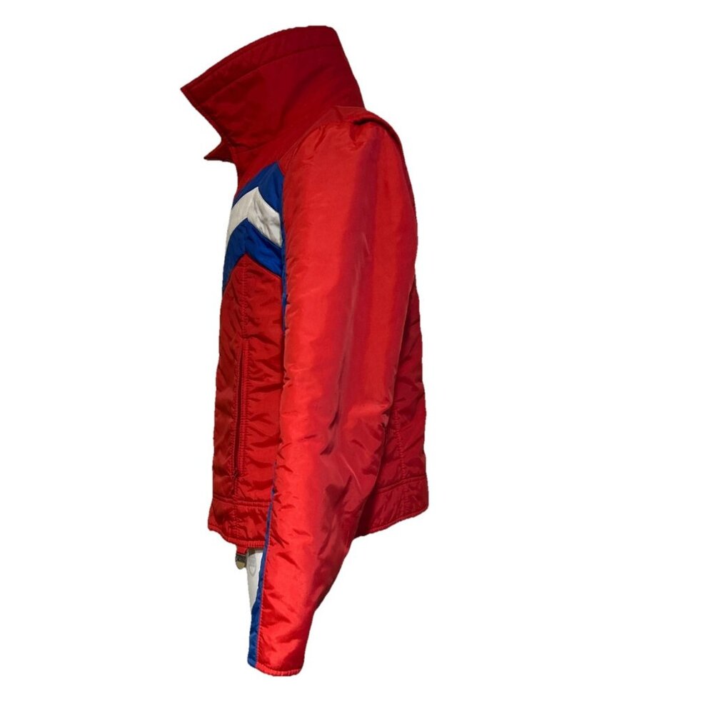 Vintage Womens Ski 60s 70s Skyr Coat Jacket Striped Medium Patriotic - Picture 11 of 16